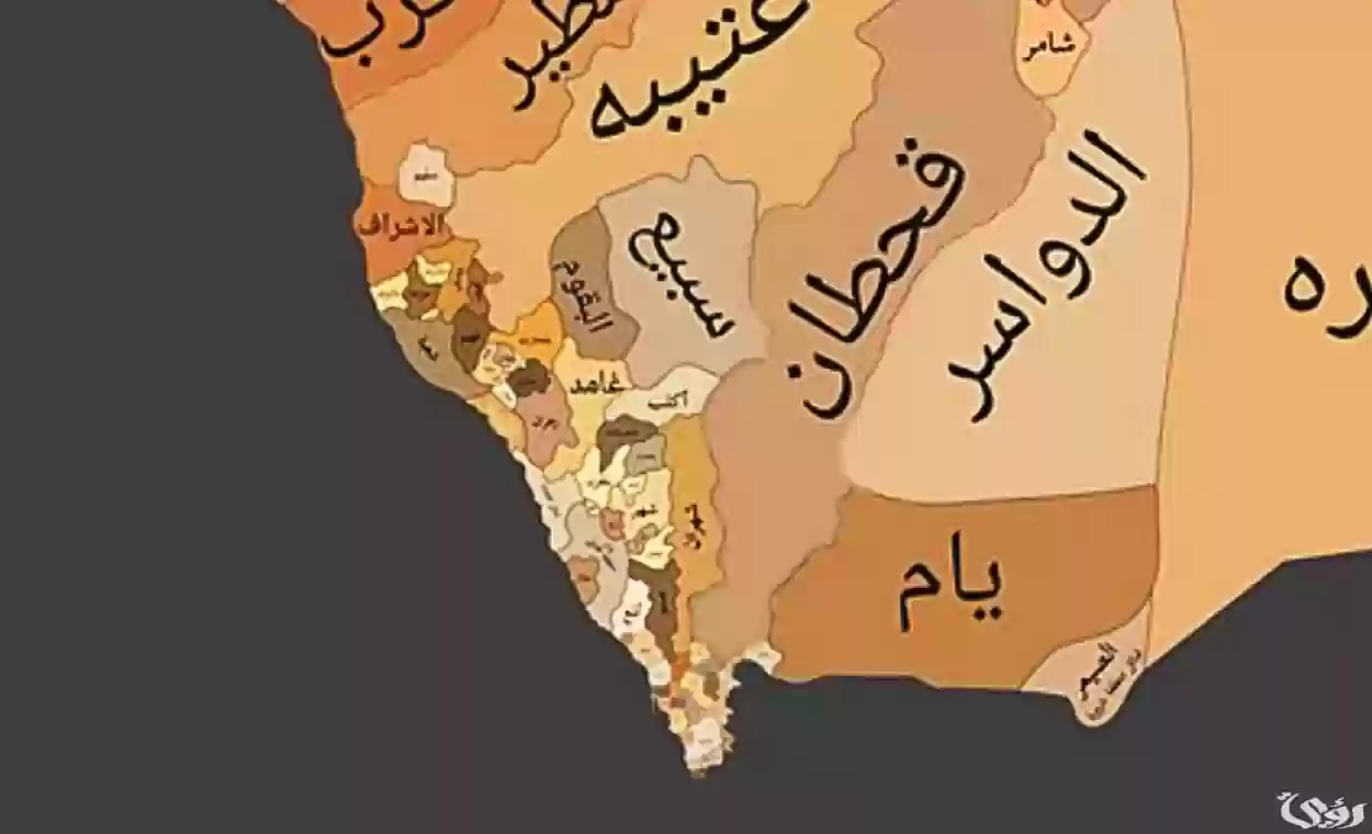 خريطة ديار قحطان في نجد