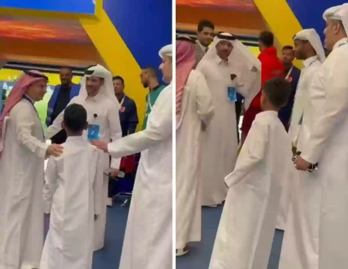 مسلي آل معمر يحقق رغبة طفل في مباراة النصر السعودي